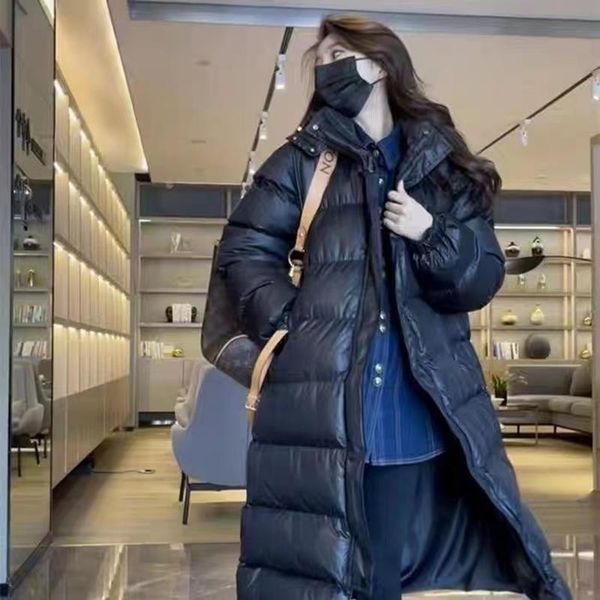 leather womens down parka mid length jacket baggy winter white duck down warm fashion casual female hooded puffer coat bubble outwear, Black
leather womens down parka mid length jacket baggy winter white duck down warm fashion casual female hooded puffer coat bubble outwear, Black