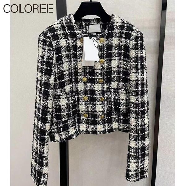 fur luxury autumn winter clothes for women 2022 designer vintage white black plaid jaqueta feminina oneck short tweed jackets
fur luxury autumn winter clothes for women 2022 designer vintage white black plaid jaqueta feminina oneck short tweed jackets