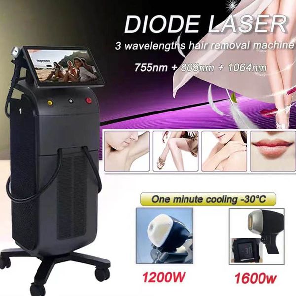 

2023 diode laser hair removal machine 808nm 755nm 1064nm professional dark white skin beauty equipment salon spa use ce approved, Black