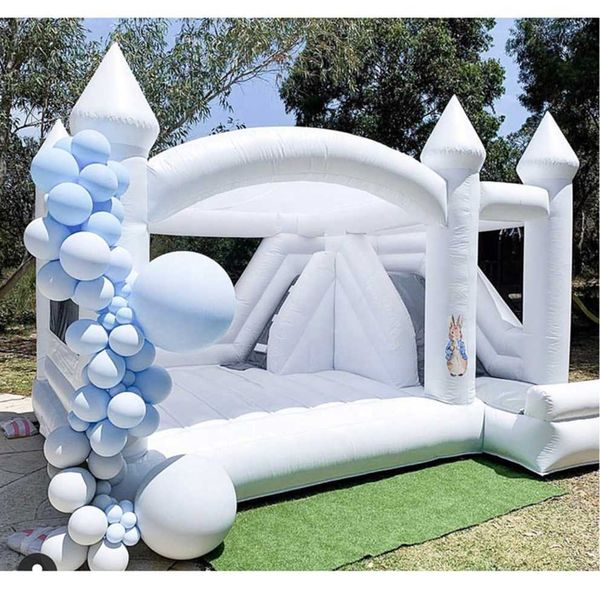 3.5x3.5 white inflatable bouncy castle with slide commercial wedding bounce house combo for kids backyard luxury outdoor game
3.5x3.5 white inflatable bouncy castle with slide commercial wedding bounce house combo for kids backyard luxury outdoor game