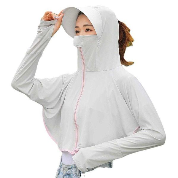 ice silk sun protection jacket clothing womens summer monochrome hooded proof, Black;brown
ice silk sun protection jacket clothing womens summer monochrome hooded proof, Black;brown