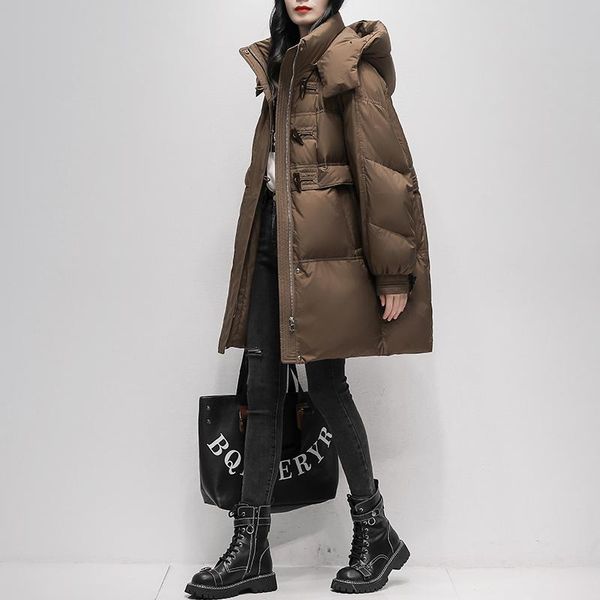 parkas women 2022 winter fashion long white duck down jackets female thick warm loose coats ladies hooded solid color outwear d156, Black
parkas women 2022 winter fashion long white duck down jackets female thick warm loose coats ladies hooded solid color outwear d156, Black