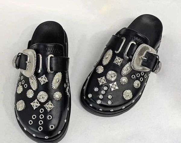 boots summer women slippers platform rivets punk rock leather mules creative metal fittings casual party shoes female outdoor slides 221215, Black
boots summer women slippers platform rivets punk rock leather mules creative metal fittings casual party shoes female outdoor slides 221215, Black