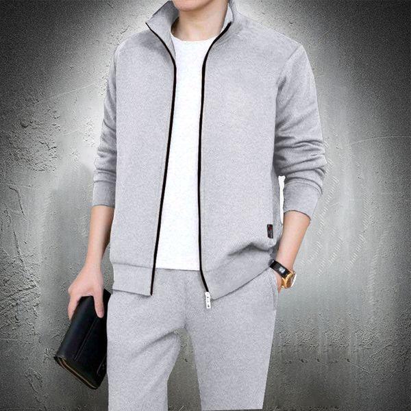 men's tracksuits 2 piece set men tracksuits casual solid color lightweight breathe men fashion clothing stand collar running suit men o, Gray
men's tracksuits 2 piece set men tracksuits casual solid color lightweight breathe men fashion clothing stand collar running suit men o, Gray