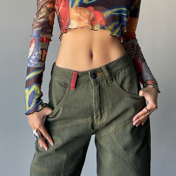 jeans jean vert militaire taille basse pour femmes pantalon en denim grande taille patchwork droit vintage streetwear, Blue
jeans jean vert militaire taille basse pour femmes pantalon en denim grande taille patchwork droit vintage streetwear, Blue