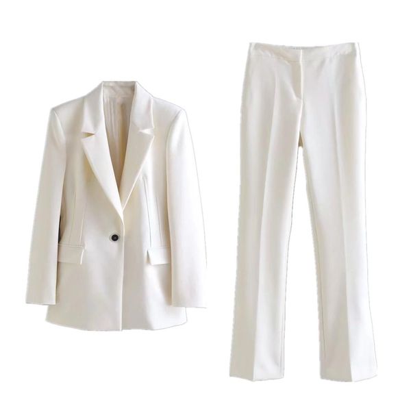 pants pb za autumn new women's casual simple buttoned slim casual suit jacket + side slit high waist casual straight trousers 8309/585, White
pants pb za autumn new women's casual simple buttoned slim casual suit jacket + side slit high waist casual straight trousers 8309/585, White
