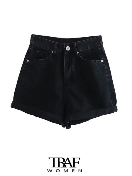 women's shorts traf women fashion turn-up hems faded denim bermuda shorts vintage high waist zipper fly female jeans mujer 230503, White;black
women's shorts traf women fashion turn-up hems faded denim bermuda shorts vintage high waist zipper fly female jeans mujer 230503, White;black