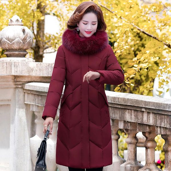 leather 2022 new long winter middleaged women jacket hooded embroidery warm thick cotton coat female casual fur collar woman parkas, Black
leather 2022 new long winter middleaged women jacket hooded embroidery warm thick cotton coat female casual fur collar woman parkas, Black