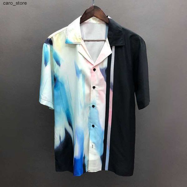 men's casual shirts men shirt vintage personality contrast color shirt streetwear 2023 short sleeve casual summer camisa fashion mascul, White;black
men's casual shirts men shirt vintage personality contrast color shirt streetwear 2023 short sleeve casual summer camisa fashion mascul, White;black