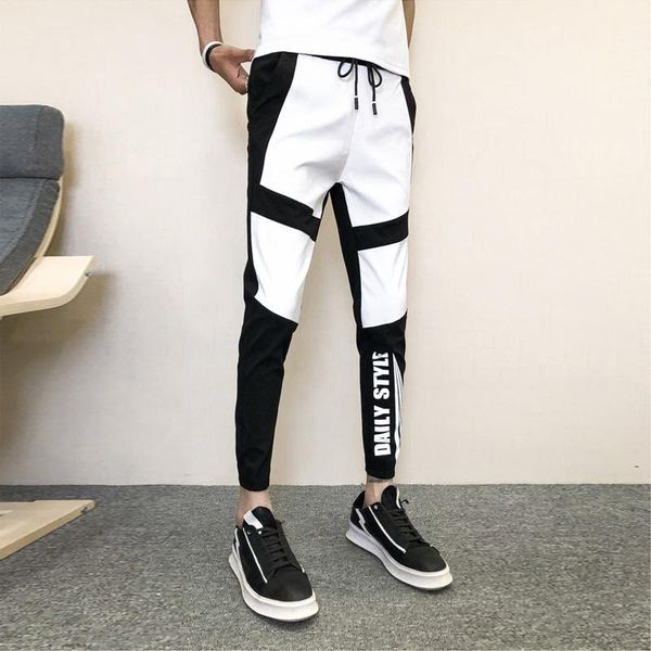 pants black/white casual pants men clothing korean fashion patchwork color ankle length slim fit trousers hip hop streetwear joggers
pants black/white casual pants men clothing korean fashion patchwork color ankle length slim fit trousers hip hop streetwear joggers
