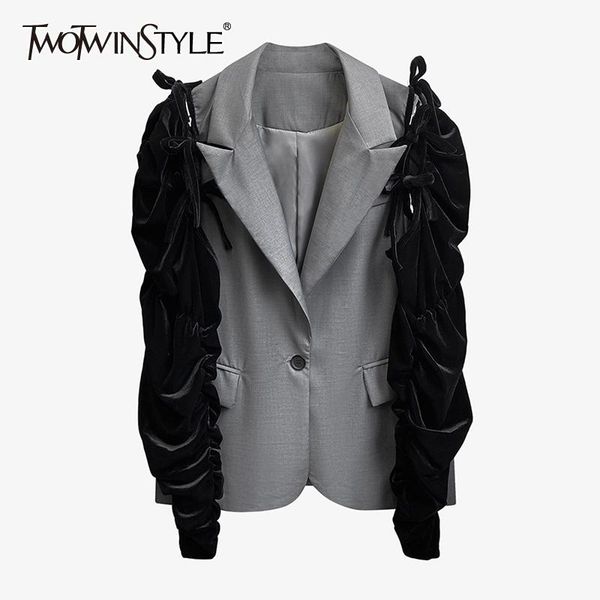 pants twotwinstyle casual two wear blazer for women notched long sleeve lace up bowknot patchwork blazers female fashion new spring, White
pants twotwinstyle casual two wear blazer for women notched long sleeve lace up bowknot patchwork blazers female fashion new spring, White