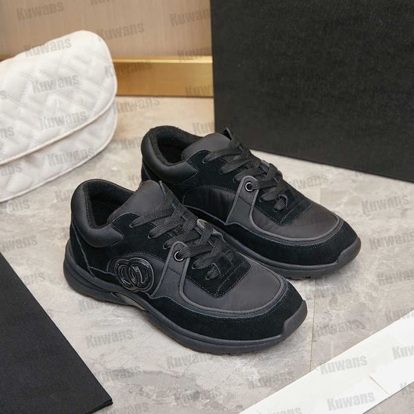 trainers channel suede women leather luxury winter shoes genuine suede fabric reflective runner sneakers designer fall lace up sneaker calfs, Black
trainers channel suede women leather luxury winter shoes genuine suede fabric reflective runner sneakers designer fall lace up sneaker calfs, Black