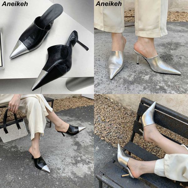 sandals fashion pointed toe mules spring women patchwork decoration shoes low heel ladies dress slides sandals 230316, Black
sandals fashion pointed toe mules spring women patchwork decoration shoes low heel ladies dress slides sandals 230316, Black