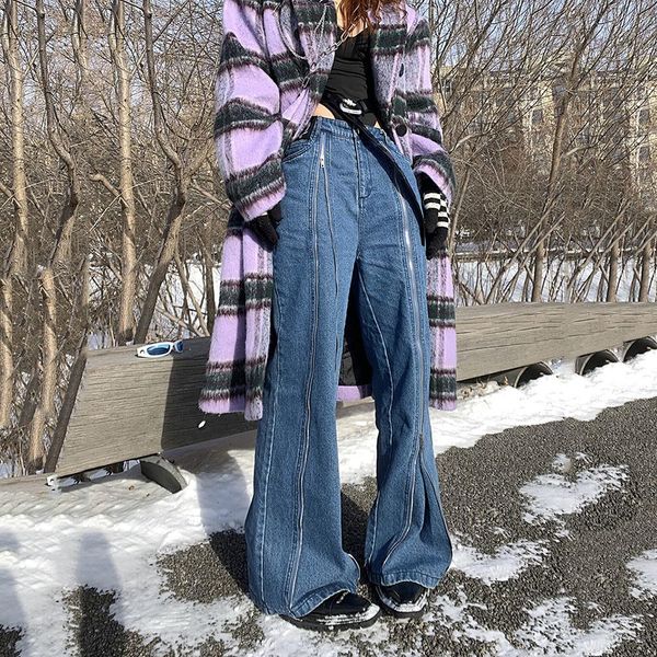 jeans streetwear jeans woman high waist chic zipper fashion girls wide leg denim pants women trousers femme jean denim baggy mom jeans, Blue
jeans streetwear jeans woman high waist chic zipper fashion girls wide leg denim pants women trousers femme jean denim baggy mom jeans, Blue