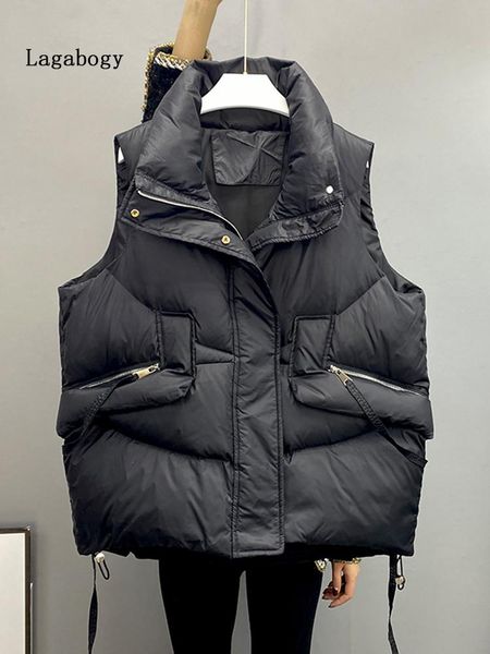 leather lagabogy 2023 new autumn women 90% white duck down vest thick warm winter loose waistcoat female short zipper sleeveless outwear, Black
leather lagabogy 2023 new autumn women 90% white duck down vest thick warm winter loose waistcoat female short zipper sleeveless outwear, Black