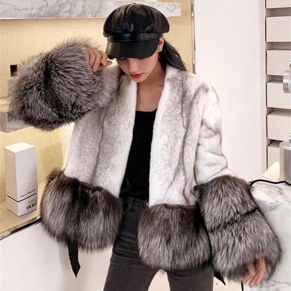 fur winter jacket women real fur coat 100% natural silver fox fur cuff thick warm whole skin mink fur outwear streetwear new, Black
fur winter jacket women real fur coat 100% natural silver fox fur cuff thick warm whole skin mink fur outwear streetwear new, Black