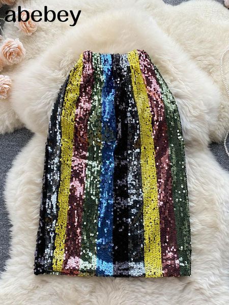 dresses glitter sequined striped skirts women high waist split hem skirt fashion ladies color matching party club mid calf skirt, White;black
dresses glitter sequined striped skirts women high waist split hem skirt fashion ladies color matching party club mid calf skirt, White;black