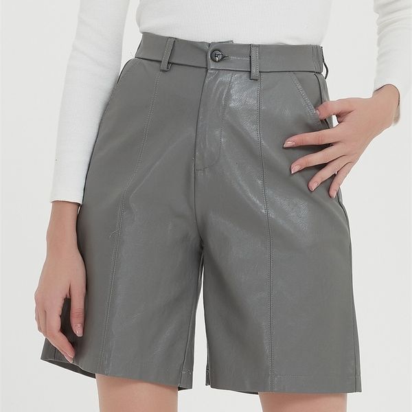 women's shorts zhisilao elastic waist knee length pu leather shorts women streetwear high waist shorts autumn winter wide leg half trou, White;black
women's shorts zhisilao elastic waist knee length pu leather shorts women streetwear high waist shorts autumn winter wide leg half trou, White;black