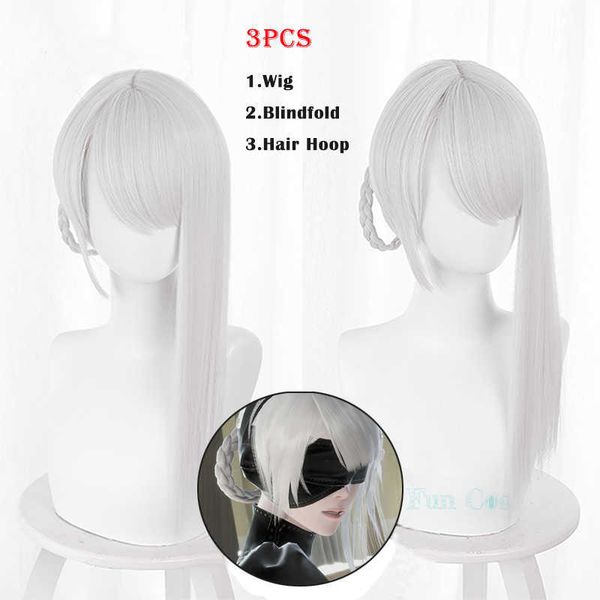 cosplay wigs game nier replicant kaine cosplay wig short white wigs braid bangs women heat resistant fiber hair with wig cap girls hair j230, Black
cosplay wigs game nier replicant kaine cosplay wig short white wigs braid bangs women heat resistant fiber hair with wig cap girls hair j230, Black