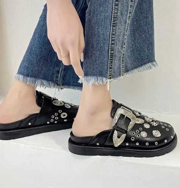 slippers summer women slippers platform rivets punk rock leather mules creative metal fittings casual party shoes female outdoor slides, Black
slippers summer women slippers platform rivets punk rock leather mules creative metal fittings casual party shoes female outdoor slides, Black