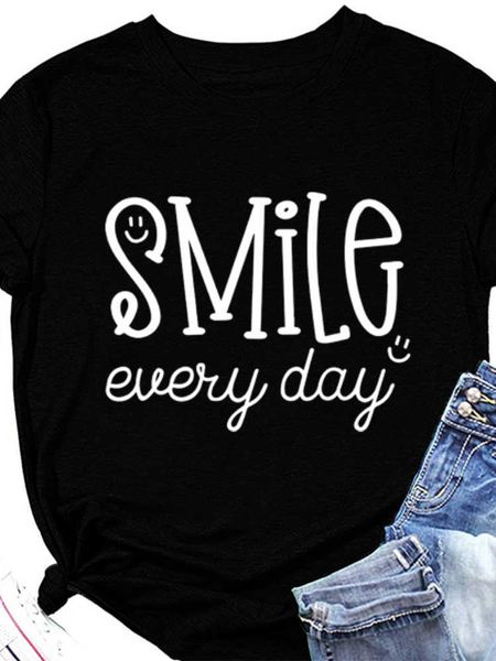 smile every day print men t shirt short sleeve o neck loose men tshirt ladies tee shirt camisetas, White;black
smile every day print men t shirt short sleeve o neck loose men tshirt ladies tee shirt camisetas, White;black