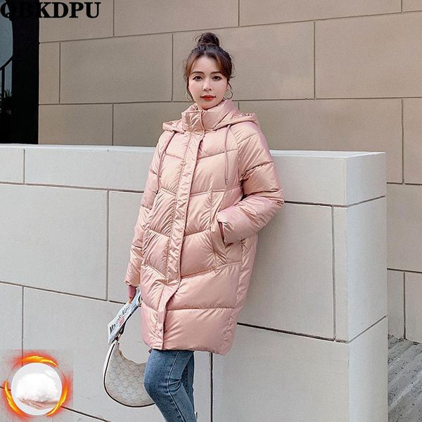 leather hooded winter cotton padded glossy long coat women thicken parkas warm outwear windbreaker waterproof overcoat snow jacket 2022, Black
leather hooded winter cotton padded glossy long coat women thicken parkas warm outwear windbreaker waterproof overcoat snow jacket 2022, Black