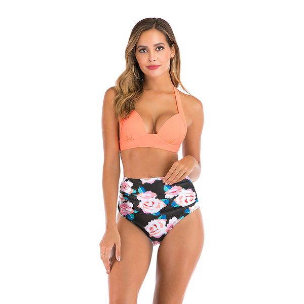 orange color swimming suits for women high-waist floral printted pleated briefs two-pieces monokinis sets bikinis set for girls 2023 summer, White;black
orange color swimming suits for women high-waist floral printted pleated briefs two-pieces monokinis sets bikinis set for girls 2023 summer, White;black
