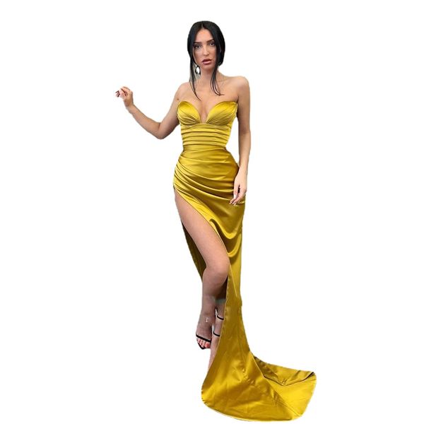 aiovox stain prom dresses simple candy color high split sweetheart sheath evening gown floor length sleeveless party dress, Black
aiovox stain prom dresses simple candy color high split sweetheart sheath evening gown floor length sleeveless party dress, Black