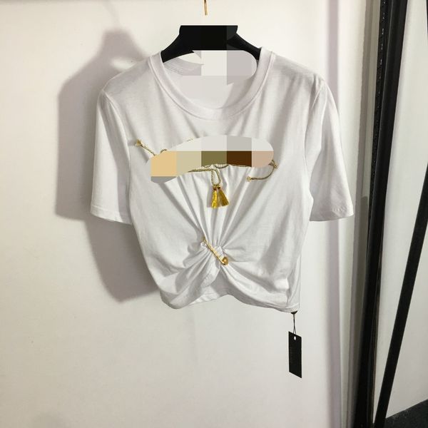 426 2023 runway summer brand same style sweater short sleeve white crew neck pullover striped fashion clothes womens 20227740, White;black
426 2023 runway summer brand same style sweater short sleeve white crew neck pullover striped fashion clothes womens 20227740, White;black