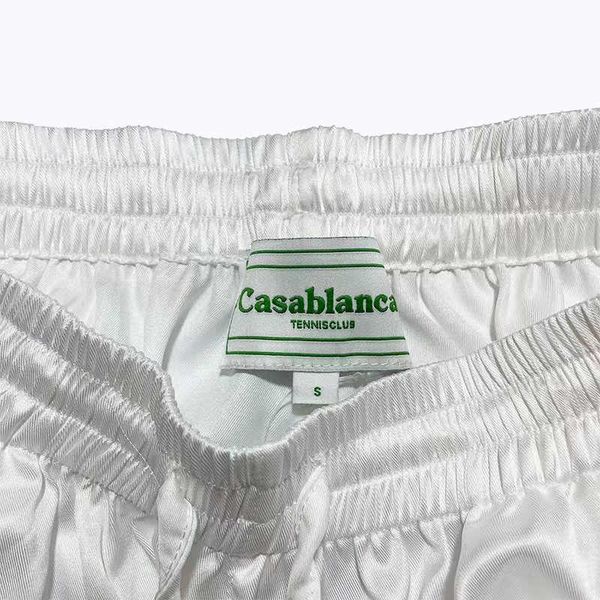 men's casual shirts 2022ss casablanca silk shorts men women white rainbow printing drstring shorts breeches j230503, White;black
men's casual shirts 2022ss casablanca silk shorts men women white rainbow printing drstring shorts breeches j230503, White;black