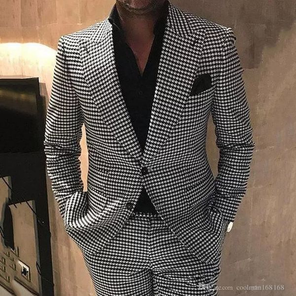men's suits blazers jacket pants houndstooth suit formal business single-breasted lapel collar slim temperament blazer hombre 230503, White;black
men's suits blazers jacket pants houndstooth suit formal business single-breasted lapel collar slim temperament blazer hombre 230503, White;black
