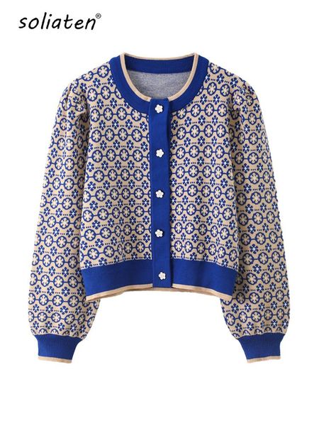 sweaters fashion designer floral jacquard cardigan long sleeve single breasted contrast color women knitted sweater c165, White;black
sweaters fashion designer floral jacquard cardigan long sleeve single breasted contrast color women knitted sweater c165, White;black