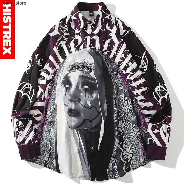 men's casual shirts histrex virgin maria nun angel jesus shirts men spring autumn harajuku hip hop gangsta y2k fashion clothes women ov, White;black
men's casual shirts histrex virgin maria nun angel jesus shirts men spring autumn harajuku hip hop gangsta y2k fashion clothes women ov, White;black