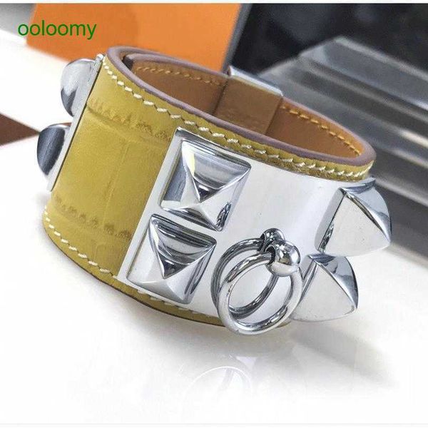hemres designer bracelet cowhide crocodile pattern h family bracelet punk style genuine leather women's ornament 3ukb, Black
hemres designer bracelet cowhide crocodile pattern h family bracelet punk style genuine leather women's ornament 3ukb, Black