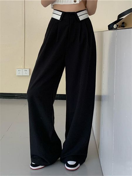capris hzirip loosefitting all match trousers chic summer women high street casual 2022 office wear lady straight fashion pants, Black;white
capris hzirip loosefitting all match trousers chic summer women high street casual 2022 office wear lady straight fashion pants, Black;white