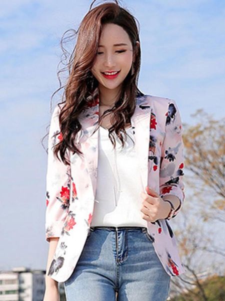 pants spring autumn new suit jacket women's fashion print short temperament commuter office women's clothing coats blazer women, White
pants spring autumn new suit jacket women's fashion print short temperament commuter office women's clothing coats blazer women, White