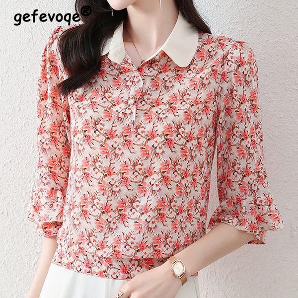 t-shirt blusa holgada informal con estampado floral para mujer camisa elegante con manga 2022 y solapa ropa de calle 3/4, White
t-shirt blusa holgada informal con estampado floral para mujer camisa elegante con manga 2022 y solapa ropa de calle 3/4, White