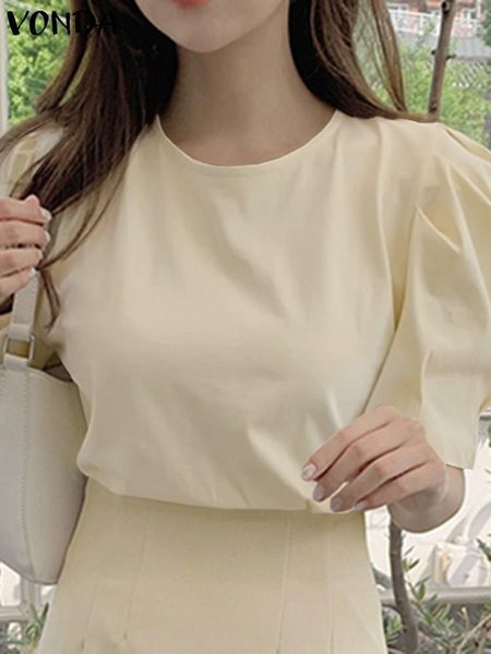 t-shirt fashion pleated tunic 2022 vonda summer blouses women short sleeve o neck solid color casual baggy elegant party shirts, White
t-shirt fashion pleated tunic 2022 vonda summer blouses women short sleeve o neck solid color casual baggy elegant party shirts, White