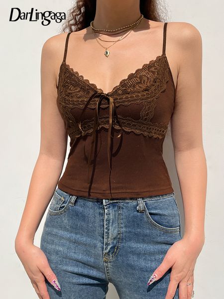 camisoles tanks darlingaga y2k retro fashion lace patchwork brown crop grunge fairycore strap bow camisole slim basic summer women cute 230, Black;white
camisoles tanks darlingaga y2k retro fashion lace patchwork brown crop grunge fairycore strap bow camisole slim basic summer women cute 230, Black;white