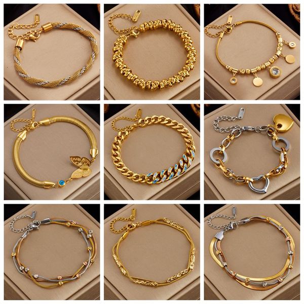 chain dieyuro 316l stainless steel gold color heart butterfly thick bracelet for women girls wrist jewelry party gifts 230428, Black
chain dieyuro 316l stainless steel gold color heart butterfly thick bracelet for women girls wrist jewelry party gifts 230428, Black