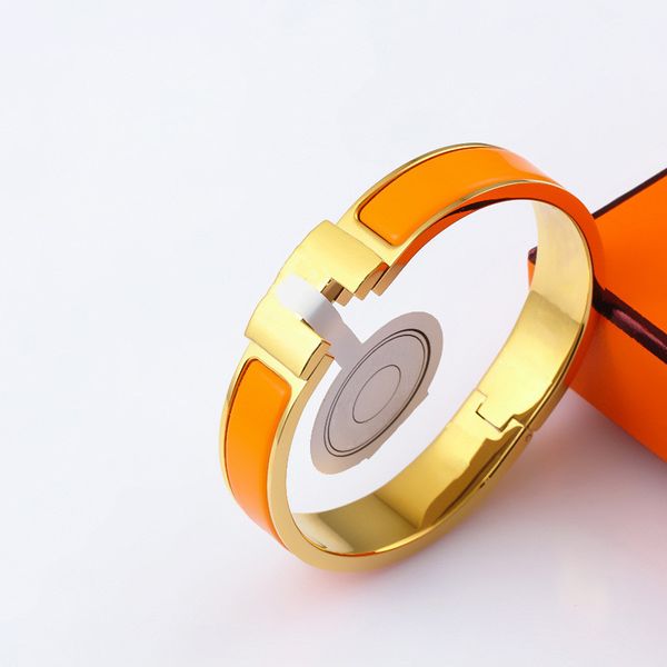 enamel colors 12mm h bracelets bangle for women stainless steel 18k gold plated cuff letter clasp bangles lovers gift jewelry with original, Black
enamel colors 12mm h bracelets bangle for women stainless steel 18k gold plated cuff letter clasp bangles lovers gift jewelry with original, Black