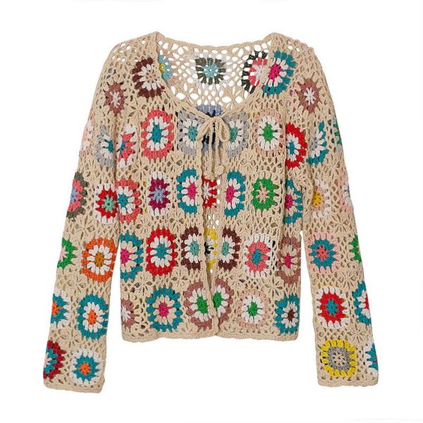 sweaters retro hollow longsleeved cardigan 2022 spring and autumn new women's ethnic style coat crocheted sweater, White;black
sweaters retro hollow longsleeved cardigan 2022 spring and autumn new women's ethnic style coat crocheted sweater, White;black