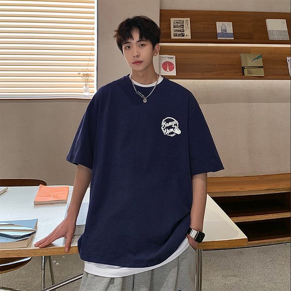 american street style port style short sleeve t-shirt men's design sense niche summer thin style heavy weight five or six points sleeve, White;black
american street style port style short sleeve t-shirt men's design sense niche summer thin style heavy weight five or six points sleeve, White;black