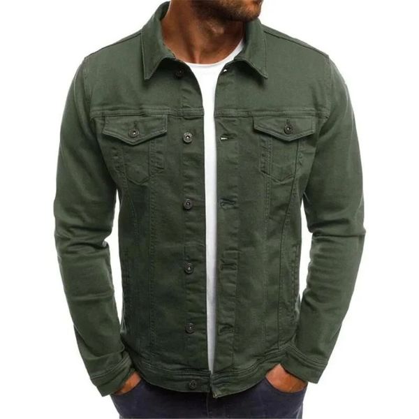 men's jackets classic slim fit men denim fashion casual jeans coat streetwear turn-down collar single breasted pockets solid outwear, Black;brown
men's jackets classic slim fit men denim fashion casual jeans coat streetwear turn-down collar single breasted pockets solid outwear, Black;brown