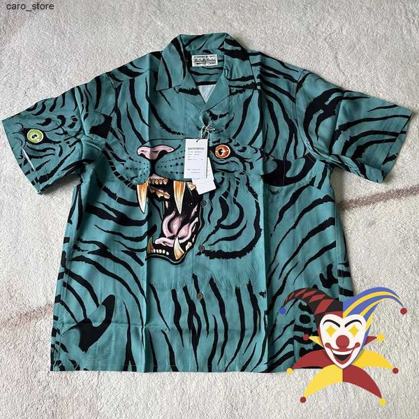 men's casual shirts blue tiger print wacko maria shirt men women hawaiian shirts tee short sleeve j230502, White;black
men's casual shirts blue tiger print wacko maria shirt men women hawaiian shirts tee short sleeve j230502, White;black