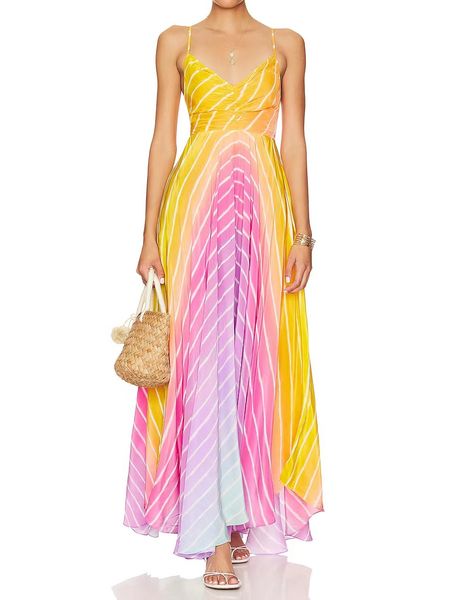 2023 summer european and american dress, holiday style fashion style v-neck pleated colorful print cai stripe sling long dress, Black;gray
2023 summer european and american dress, holiday style fashion style v-neck pleated colorful print cai stripe sling long dress, Black;gray