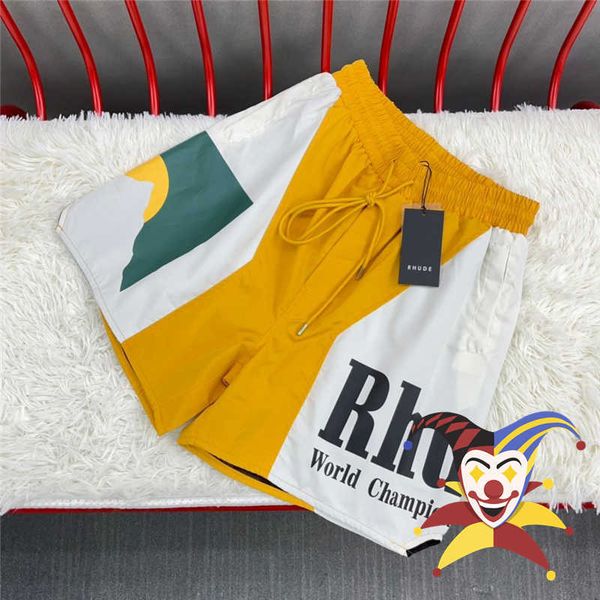men's shorts yellow patchwork sunset shorts men women 11 version inside mesh breeches drstring j230503, White;black
men's shorts yellow patchwork sunset shorts men women 11 version inside mesh breeches drstring j230503, White;black