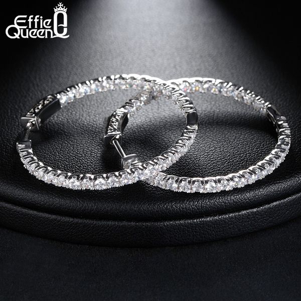 hoop huggie effie queen women big round hoop earrings luxury cubic zircon vintage circle loop earring silver color jewelry de137 230428, Golden;silver
hoop huggie effie queen women big round hoop earrings luxury cubic zircon vintage circle loop earring silver color jewelry de137 230428, Golden;silver