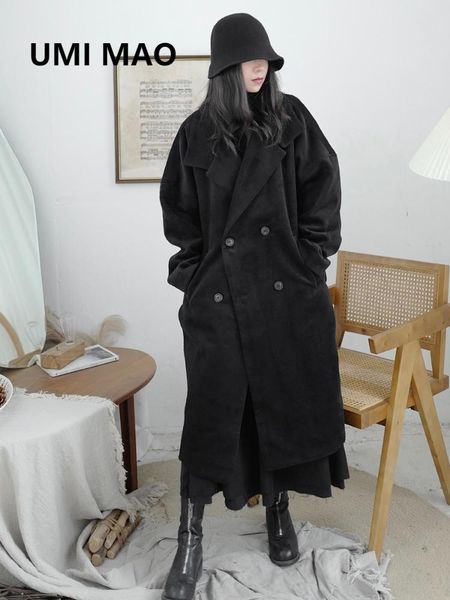 fur umi mao autumn winter yamamoto design dark vintage women's korean midlength woolen coat women thick coat trend jacket y2k, Black
fur umi mao autumn winter yamamoto design dark vintage women's korean midlength woolen coat women thick coat trend jacket y2k, Black