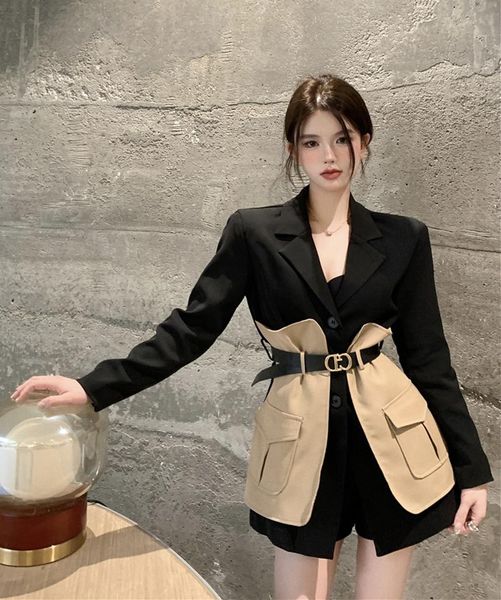 pants retro stitching temperament suit jacket women's autumn 2022 new slim elegant design suit korean style fashion female clothes, White
pants retro stitching temperament suit jacket women's autumn 2022 new slim elegant design suit korean style fashion female clothes, White